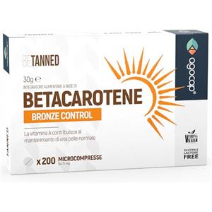 Agocap Betacarotene per Abbronzatura FORTE, Integratore Abbronzatura, 200 micro cpr. Betacarotene e Vitamina A. Stimola la produzione di Melanina per pelle dorata. Integratori Melanina, MADE IN ITALY Agocap