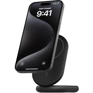 Belkin BoostCharge Caricabatteria wireless magnetico e pieghevole Qi2 da 15 W, caricatore rapido portatile compatibile con MagSafe e StandBy, per dispositivi Qi2, iPhone 16, 15, 14 13 e 12, nero