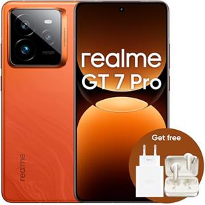 realme GT 7 Pro 5G Smartphone 12+256GB, Snapdragon 8 Elite Chipset, Orange Amazon Exclusive(adapter included) +Air 7 Gold