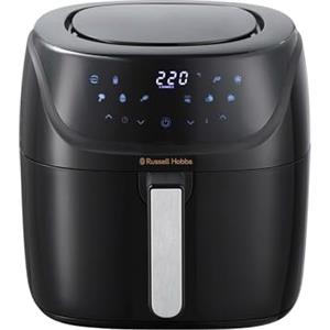 Russell Hobbs Friggitrice ad Aria L 4 l - Design Compatto, 10 funzioni Pre-impostate di cottura - Max 220°; Lavabile in lavastoviglie; Shake Alert; No olio, SatisFry Air Fryer 27160-56