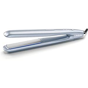 Conair LLC IT BaByliss Piastra Capelli Hydro Fusion, doppia funzione ionica anti-crespo, 5 temperature, riscaldamento rapido, auto-spegnimento di sicurezza, azzurro, ST573E
