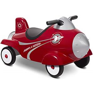 Radio Flyer Retro Rocket, Macchina cavalcabile bambini, Giocattolo rosso da cavalcare per bambini da 1 a 3 anni