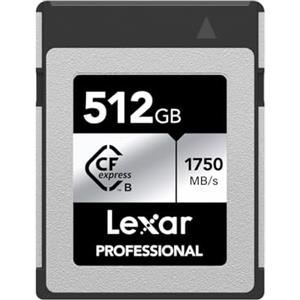 Lexar Professional Serie SILVER Scheda CFexpress tipo B 512GB, fino a 1750MB/s in lettura, scheda di memoria CF adotta PCIe Gen3x2, compatibile con DSLR, retro con fotocamera XQD (LCXEXSL512G-RNENG)