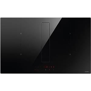 Elica PRF0179476, Piano cottura a induzione con cappa aspirante integrata NIKOLATESLA FIT XL BL/A/83, Black
