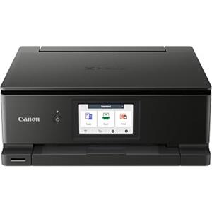 Canon PIXMA TS8750 stampante fotografica wireless multifunzione 3-1 Wireless con 6 inchiostri separati touchscreen 4,3 pollici, stampa fronte retro automatica, stampa senza uso PC, colore: nero