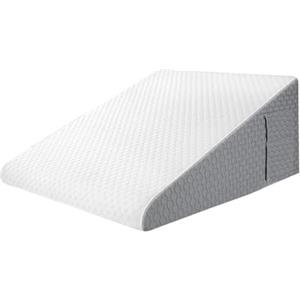 ZQBXHDZW Cuscino A Cuneo Per Letto,Cuscino Da Lettura Antireflusso Ergonomico,Memory Foam,L'Intervento Chirurgico Il Supporto Di Schiena,Gambe E Ginocchia,Reflusso Acido(61 * 61 * 30.5cm,White)