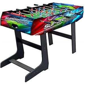 Sport1-Calcetto Calciobalilla vs 11 con Aste Telescopiche CM 121 x 61 x 85 Richiudibile, Supergoal Salvaspazio in Verticale