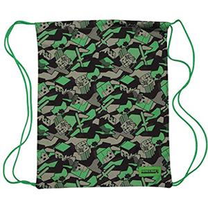 Popgear Minecraft Camo Creeper. Sacca da ginnastica, Ragazzi, One Size, Grün Schwarz, Offizielle Ware