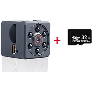 TETEOM Videocamere Sportive, MD18 Mini videocamera HD 1080P Visione notturna Rilevazione movimento Mini videocamera Azione portatile Sport DV Car DVR Dash Cam Micro videocamera per sport, vlog(32G Camera)