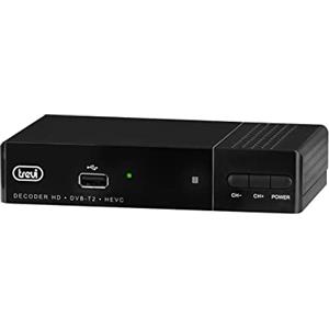 Trevi HE 3377 T2 Decoder Digitale Terrestre HD DVB-T2, HEVC H.265 10Bit, Ingressi HDMI e Scart, Risoluzione Full HD, Basso Consumo Energetico