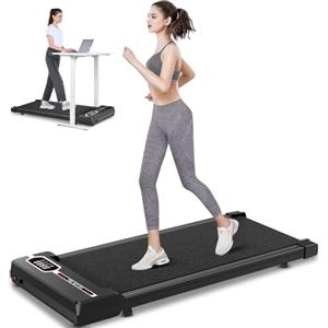 Dskeuzeew Tapis Roulant Elettrico Pieghevole Salvaspazio, Velocità Regolabile 1-8Km/H, Walking Pad 2.5HP, Nessuna installazione richiesta, Salvaspazio, Telecomando (Nero notte)