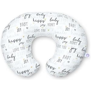 Boppy Cuscino Allattamento per Neonati 0+ Mesi, Forma Ergonomica con Supporto per Mamma e Bambino, Supporto Neonato per Allattamento al Seno e col Biberon, Lavabile in Lavatrice, Fantasia Hello Baby
