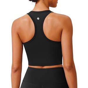 PINSPARK Reggiseno Sportivo da Donna Senza Ferretto, Imbottito, con Coppe Removibili, Push-Up Schiena Incrociata, Traspirante, Top Corti Senza Cuciture, Jogging, Yoga, Fitness