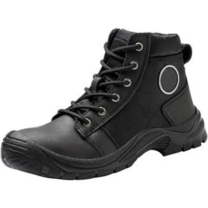 Generisch Scarpe antinfortunistiche da uomo impermeabili scarpe da lavoro con punta in acciaio e protezione da foratura, scarpe di protezione da uomo, antiscivolo, scarpe da trekking, stivali militari