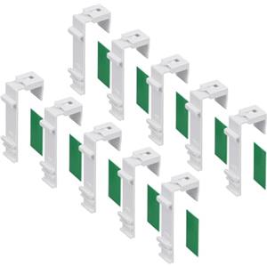 YZROHYI 10 Pezzi Ganci per Tende Senza Forare Finestre Pvc,Supporto Tenda Senza Fori,Supporto a Morsetto per Tenda a Rullo,Attacchi No Foro per Tende,Doppio Supportos Tendes Plissettate per balcone