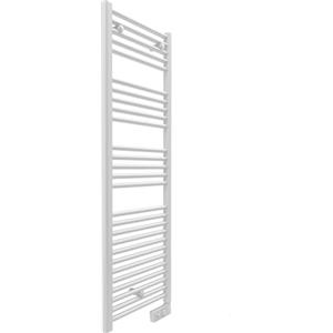 Cortina Scaldasalviette Elettrico, Termoarredo Bagno a 27 Barre con Termostato Analogico, Kit Fissaggio e Liquido Termoconvettore Precaricato, Bianco, 750W, 137,5 x 48 Cm