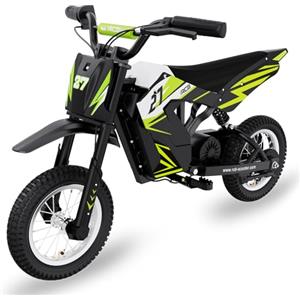 RCB TECH R9X Motocicletta elettrica per bambini, Motore potente, 3 modalità di velocità, Max 25 km/h, Portata massima 15 km, Pneumatici da 12 pollici, Moto da cross per bambini dai 6-12 anni