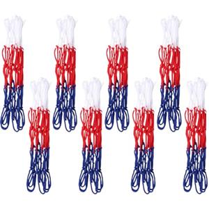 FSSTUD 8 reti da basket piccole resistenti per canestro da basket in nylon di ricambio per basket standard spesse reti per bambini per cerchi a 8 anelli