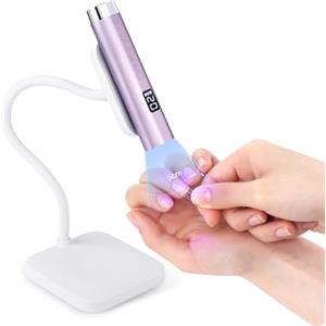 SAVILAND SSPro X - Lampada UV per unghie in gel con sensore intelligente: 8 s, mini lampada a LED U V per unghie, con supporto magnetico regolabile a 360°, 2 timer, luce per unghie, portatile, piccola