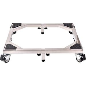 YASHISHI Carrello for frigorifero/congelatore con base regolabile for lavatrice con lunghezza estensibile 58,5-93 cm-Ruote universali for elettrodomestici Staffa di base mobile for asciugatrici(Primary Color)