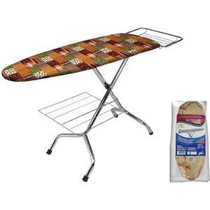 TUOLON Copriasse da Stiro Made in Italy 60 X 160 cm Universale per Ferri a Vapore Pratico e Morbido Copri ASSE da Stiro Telo con Elastico Copertina Colori Casuali