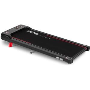 FITFIU Fitness MC-60 - Tapis roulant da corsa e da passeggio, da 6 km/h, inclinazione fissa di 5°, superficie di 36 x 100 cm, telecomando, peso massimo 110 kg, per camminare e jogging