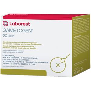 URIACH ITALY Gametogen - Integratore Alimentare in 20 Bustine con Coenzima Q10, N-acetilcisteina, L-glutatione, Vitamine del Gruppo B, Selenio e Zinco per Fertilità e Riproduzione