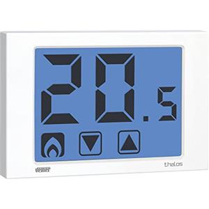 VEMER VE432100 THALOS - Termostato Ambiente da Parete, Display Touch Screen, Alimentazione a Batterie, Bianco