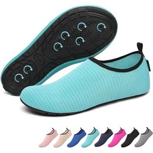 SAGUARO Scarpe da Scoglio Donna Uomo Scarpette Scoglio Scarpette Mare Scogli Antiscivolo Scarpe Mare Scoglio per Spiaggia Acqua Immersione Strisce Lampone Gr.40/41