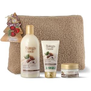 Bottega Verde - Karitè, Confezione Regalo con Bagnolatte 400 ml, Crema Mani 75 ml, Crema Viso 50 ml, in un Soffice Teddy Beauty Case, Idea Regalo