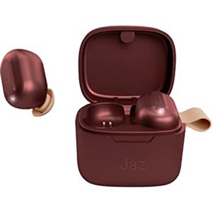 JAZ Auricolari wireless TWS AIRON con custodia in metallo zigrinato, controlli touch, utilizzabili in mono con tecnologia Dual Leader, colore rosso melograno, Unica