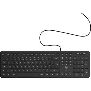 Mobility Lab - Tastiera PC Business cablata con 2 hub USB integrato - Nero