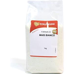 BONGIOVANNI FARINE e BONTA' NATURALI Farina di Mais Bianco, Macinazione da Mais Bianco Ibrido - Formato da 1 kg, 1030G