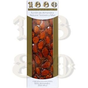 1880 - Dolce alla Mandorla Artigianale con Mandorle Tostate e Miele di Origine Nazionale, Senza Glutine, Consistenza Croccante, Qualità Suprema, Tipico Dolce Natalizio, Ricetta del XV Secolo, 200 g
