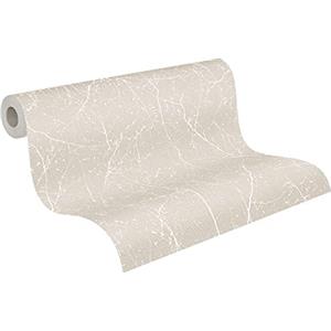 A.S. Création Vliestapete Elegance Tapete im skandinavischen Design 10,05 m x 0,53 m beige weiß Made in Germany 305074 30507-4