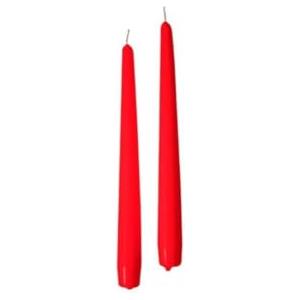 Cereria di Giorgio Risthò Candele Coniche per Candeliere, Cera, Rosso, 2.2 x 25 cm, 50 unità