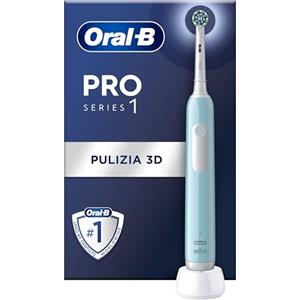 Oral-B Spazzolino Elettrico Ricaricabile Pro Series 1 Blu con 1 Testina di Ricambio, 1 Spazzolino