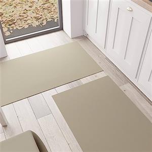 PETTI Artigiani Italiani - Tappeto Cucina, Passatoia Lavabile Antiscivolo, Runner Tinta Unita 52x80 cm Tortora, 100% Made in Italy