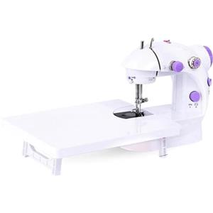 yefix Mini Macchina da Cucire Portatile a Doppio Filo con Tavolo da Cucito e Pedale