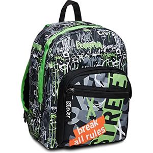 SJ GANG STYLE JAM GANG SJ Gang Zaino Doppio Scomparto Sj Ever, Nero, 31 Lt, Scuola y Tempo Libero