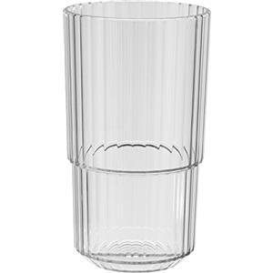 APS Bicchiere in plastica Tritan di alta qualità con 0,5 litri, senza BPA, impilabile, infrangibile, riutilizzabile, lavabile in lavastoviglie, 500 ml, trasparente