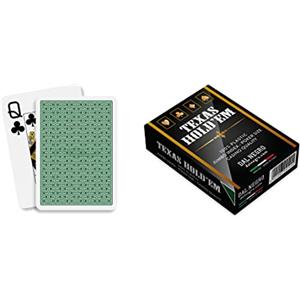 Dal Negro - Mazzo di Carte Professionali Poker Texas Hold'em Casino Quality, Plastificate e Impermeabili, 1 Mazzo da 55 Jumbo Index con Jolly, Retro Verde, Made in Italy