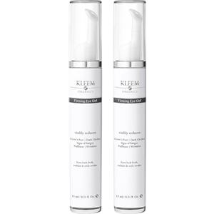 KLEEM ORGANICS Set Crema Contorno Occhi Doppia Azione - Gel Contorno Occhi Anti-Age e Idratante per Occhiaie, Gonfiore e Rughe Sottili - Trattamento Occhio Vegano con Acido Ialuronico e Peptidi - 2x15ml
