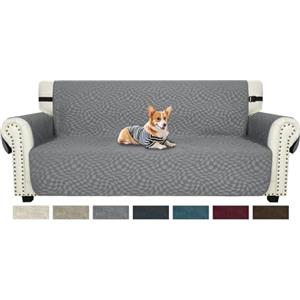 Ystyle Copridivano 3 Posti Con Braccioli, Copridivano Antigraffio Gatto, Copri Divano Universale, Copridivani Mobili Protector, Sofa Cover Per Cani, Copri Divani Elegant, Grigio Chiaro
