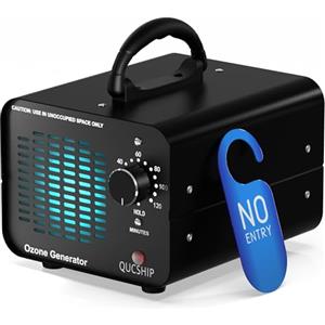Qucship Generatore di Ozono 45000mg/h, Ozonizzatore per Ambienti Purificatore d'Aria Deodorante per 300㎡, Ozonizzatore per Ambienti per Uffici Garage Azienda Agricola