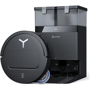 ECOVACS DEEBOT T50 PRO OMNI Robot Aspirapolvere Lavapavimenti, 15000 Pa, Spazzola Laterale Estensibile e Lavapavimenti, Aggiunta Automatica Soluzione Detergente, Lavaggio con Acqua Calda a 75 ℃, Nero
