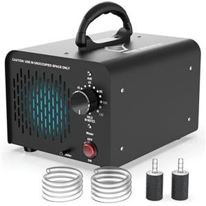 Qucship Generatore di ozono 38000 mg/h, dispositivo ozono purificatore d'aria con modalità acqua e aria, generatore di ozono auto, appartamento, stanza, eliminazione di odori di fumo e animali domestici