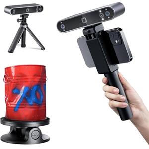 Revopoint POP 3 Plus Scanner 3D portatile per stampa 3D, Precisione da 0,04 mm, Scansione a colori per oggetti di media dimensione, Compatibile con Android/iOS/Win10 e 11/macOS, Avanzato