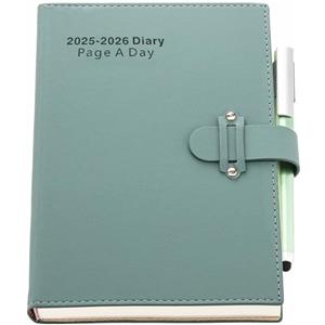 Mljtoyo Diario accademico 2025-2026, agenda di metà anno 25 26 pagine A5 al giorno, copertina rigida Appuntamento da lug.2025-giu. 2026 con penna, adesivi, pagina per aggiungere note, ciano