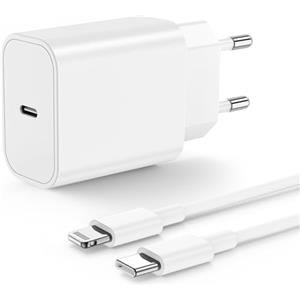 Jeenek Caricatore iPhone 14 13, 20W Caricatore iPhone Originale Apple PD Power Delivery con 2M Cavo USB C Lightning, Type C Carica batteria Cavetto per Apple iPhone 14 Plus/13 Pro Max/12 Mini/11 Pro/8/XS/SE